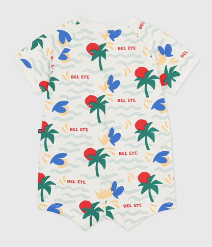 Combinaison courte bébé en coton imprimée – D1