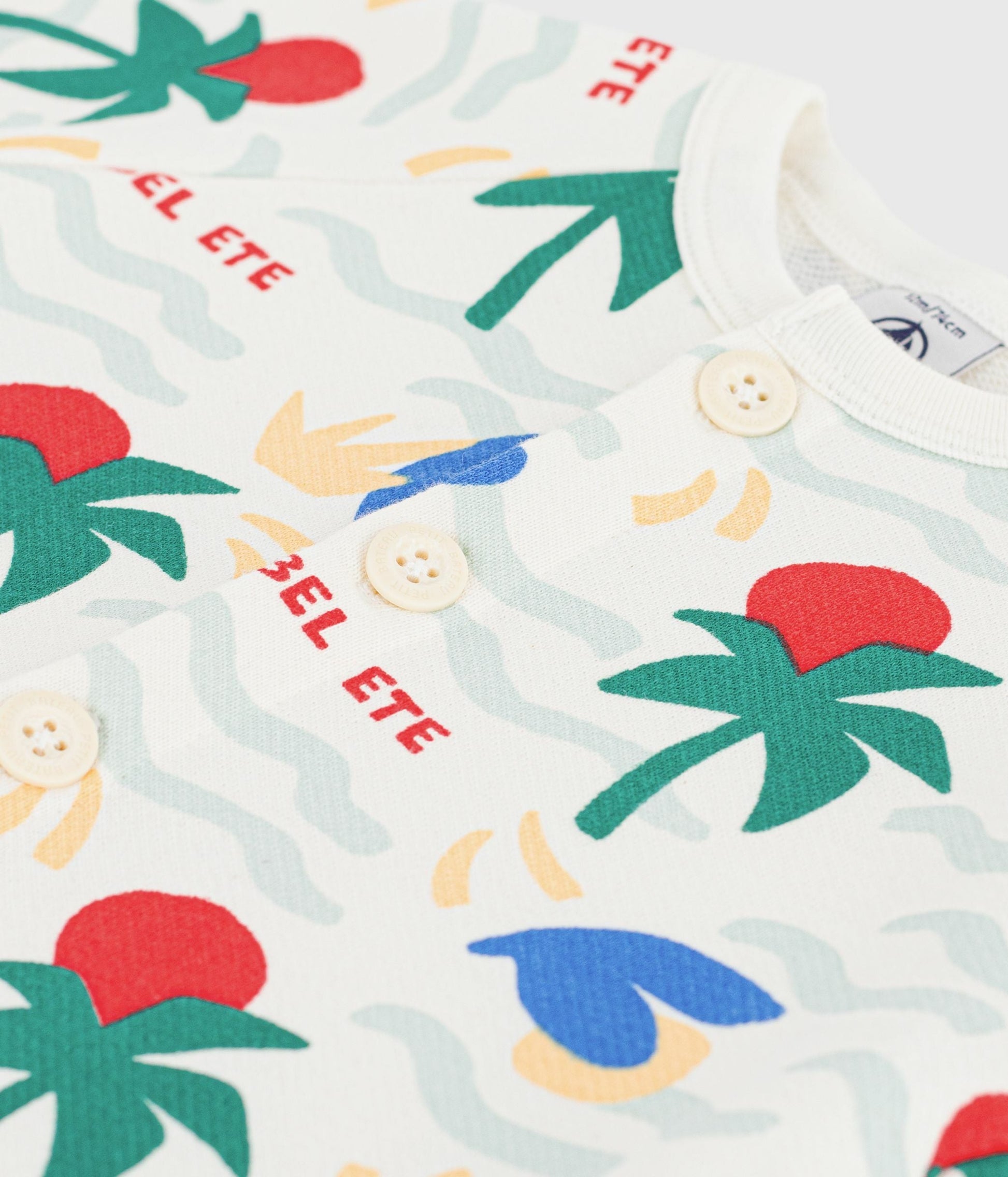 Combinaison courte bébé en coton imprimée – Z1