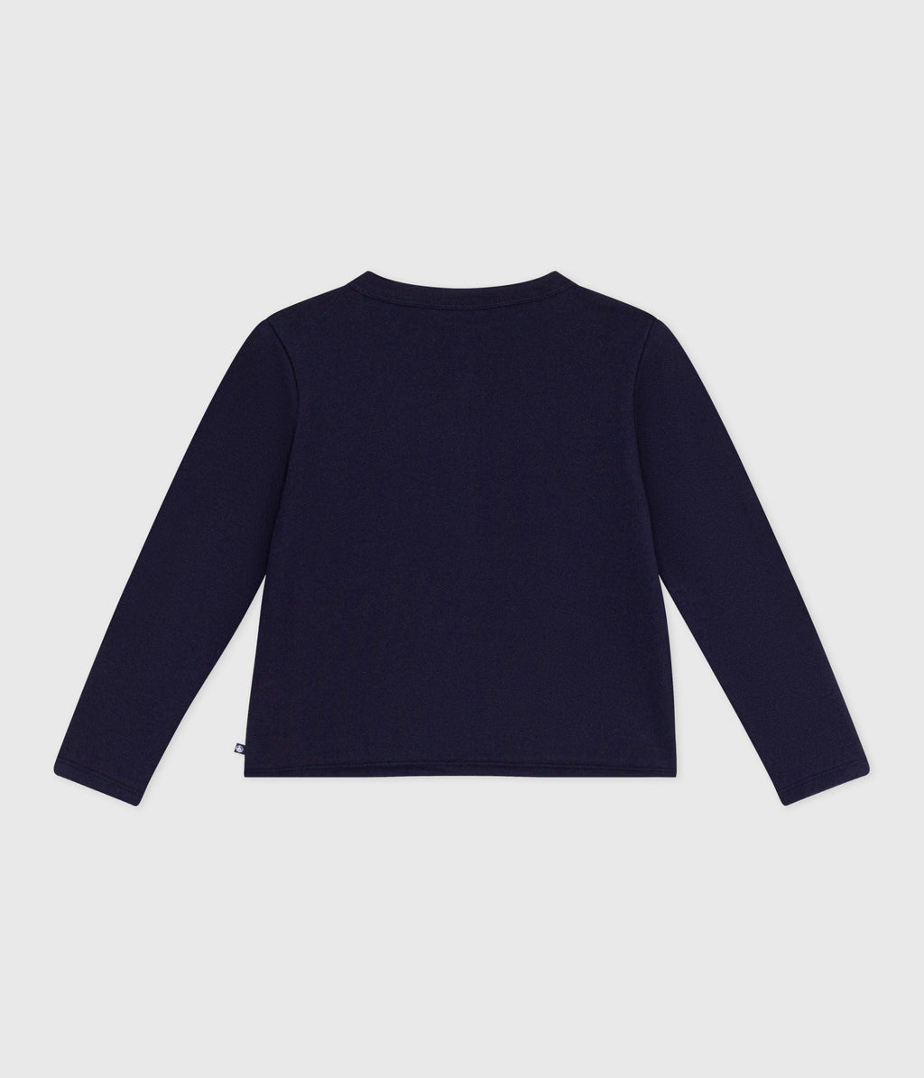 Cardigan enfant en coton uni – D1
