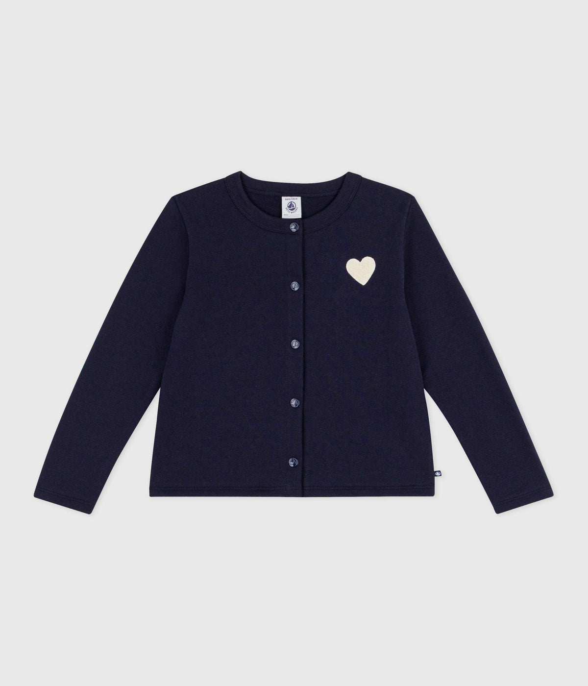 Cardigan enfant en coton uni – F1