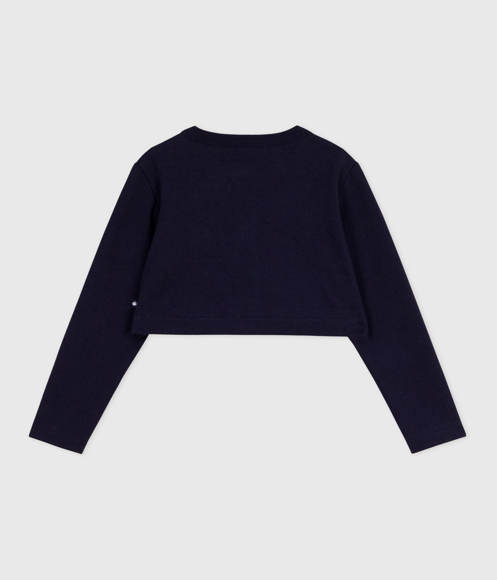 Cardigan enfant en coton uni – D1