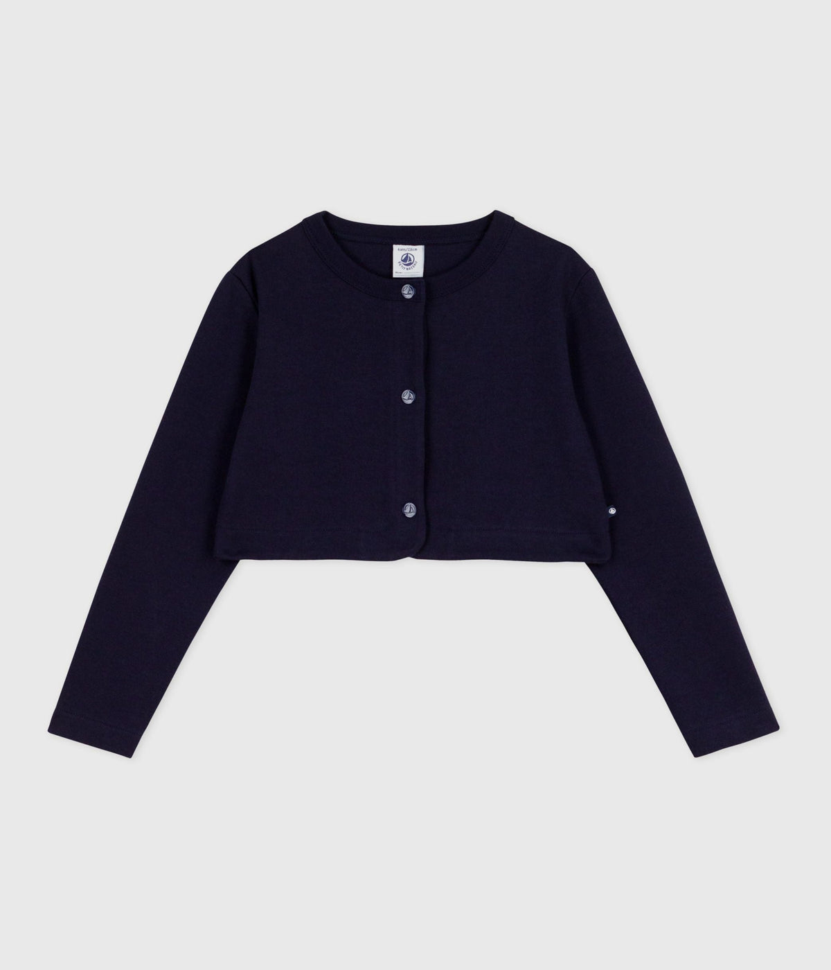 Cardigan enfant en coton uni – F1