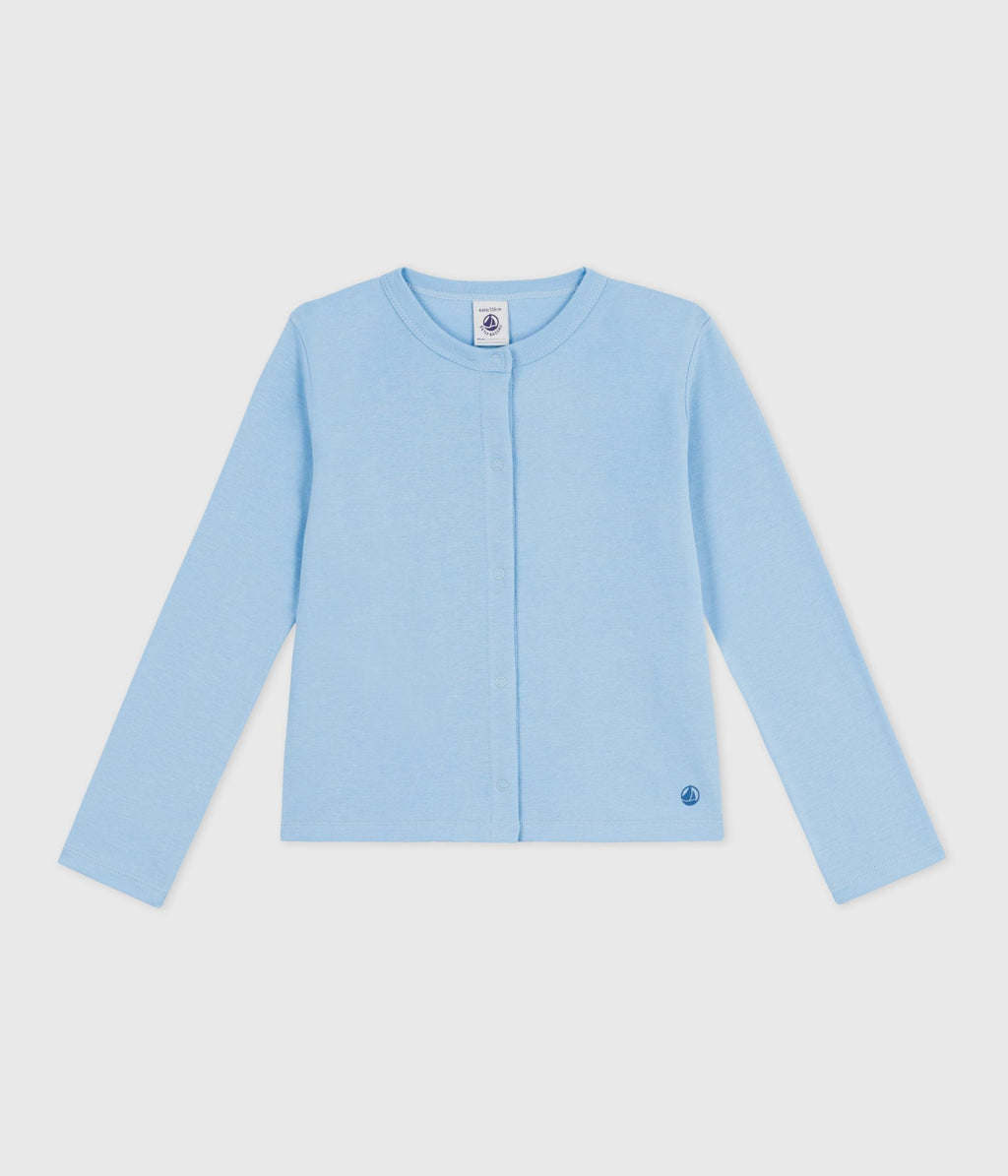 Cardigan enfant en coton uni – F1