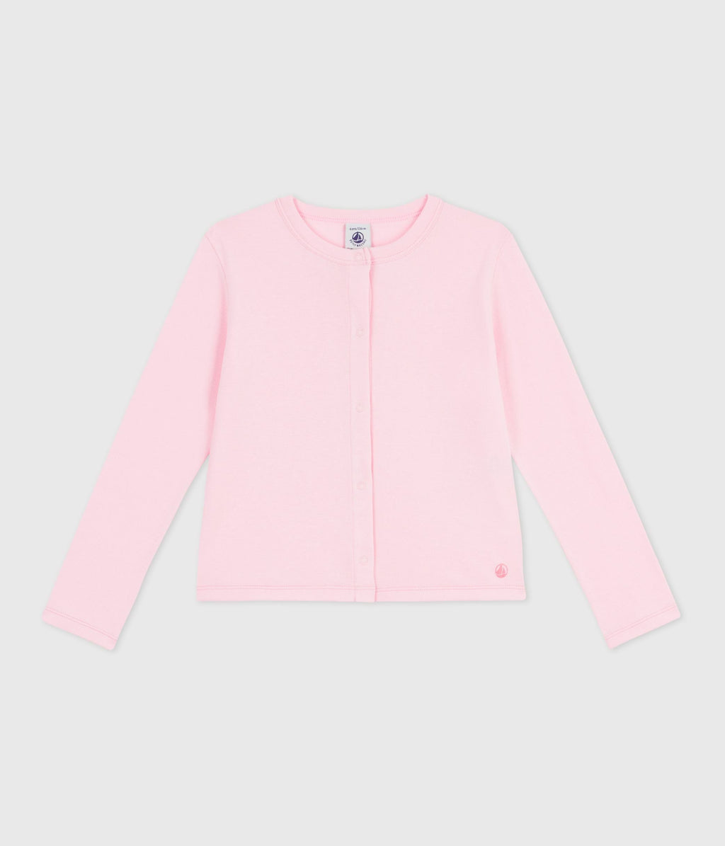 Cardigan enfant en coton uni – F1