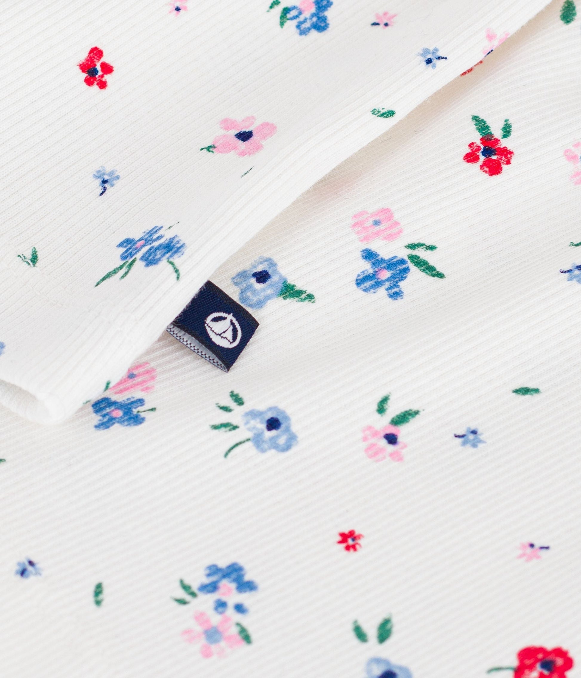 Tee-shirt enfant manches courtes en coton imprimé fleurs – Z1