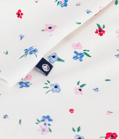 Tee-shirt enfant manches courtes en coton imprimé fleurs – Z1