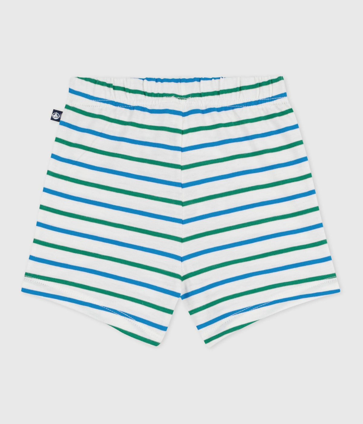 Short bébé en coton rayé bicolore – D1