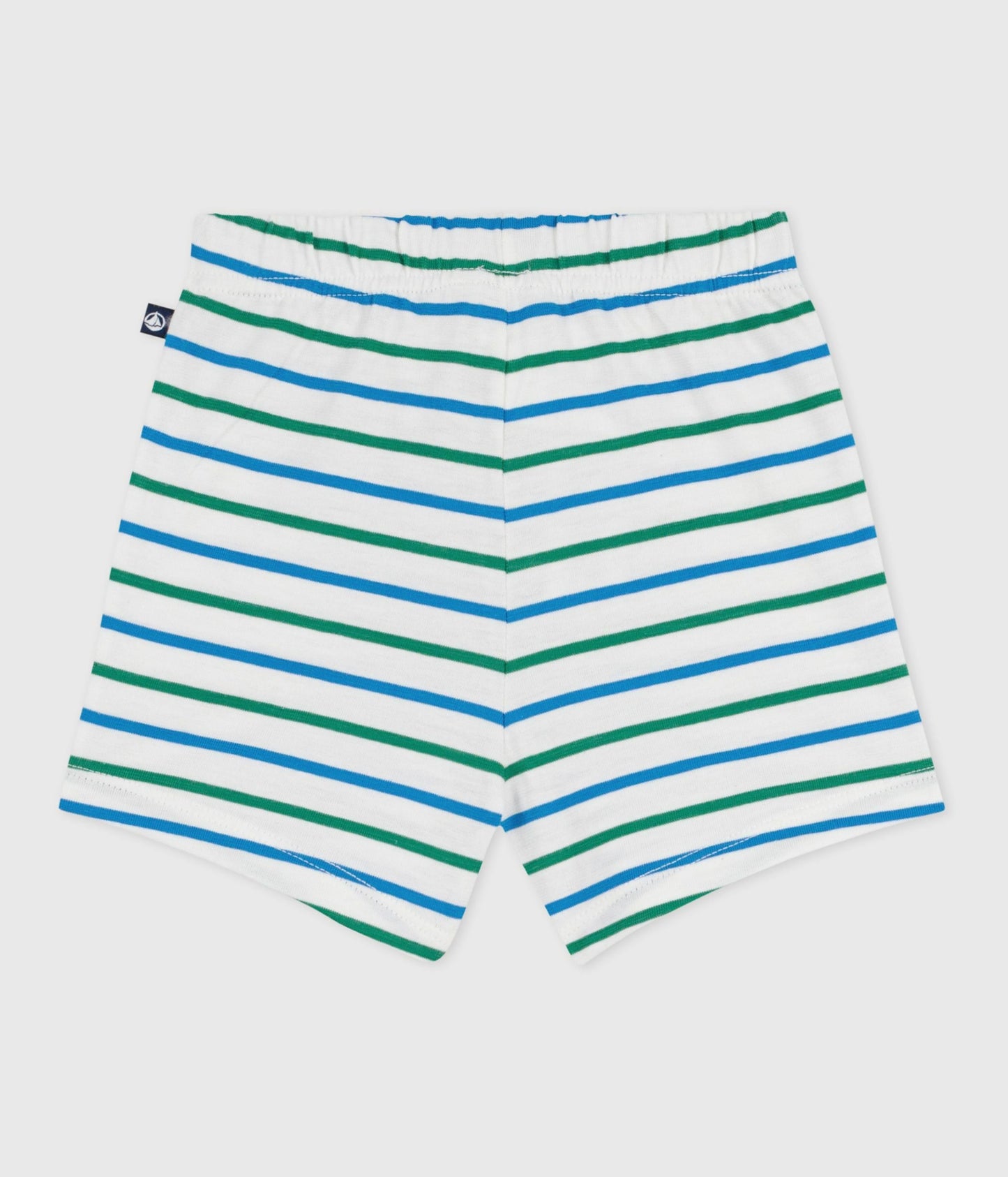 Short bébé en coton rayé bicolore – D1