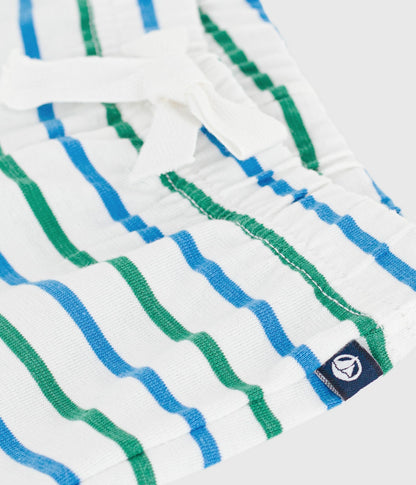 Short bébé en coton rayé bicolore – Z1