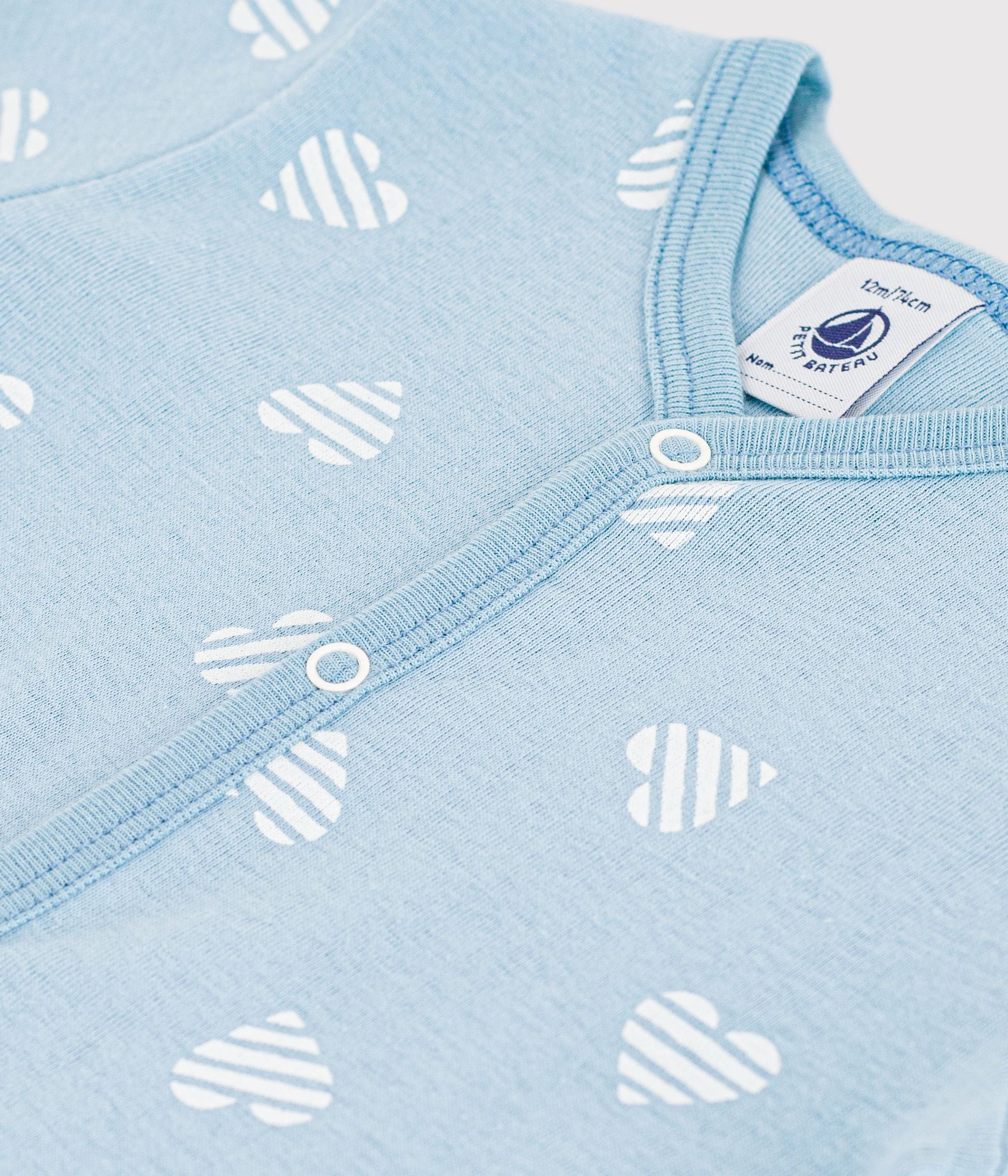 Combinaison courte bébé en coton imprimé cœurs – Z1