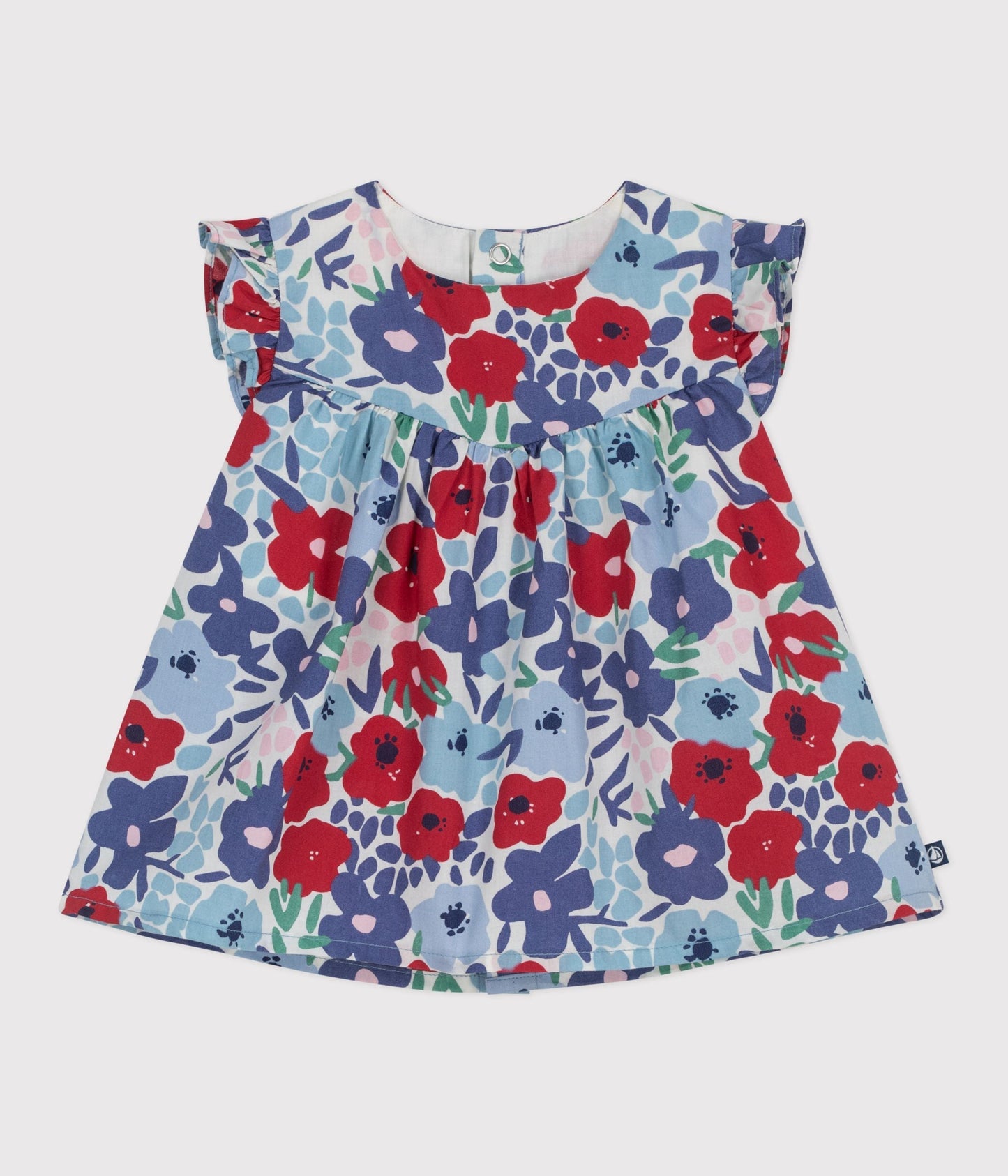 Blouse bébé en coton sans manches en coton imprimée fleurs – F1