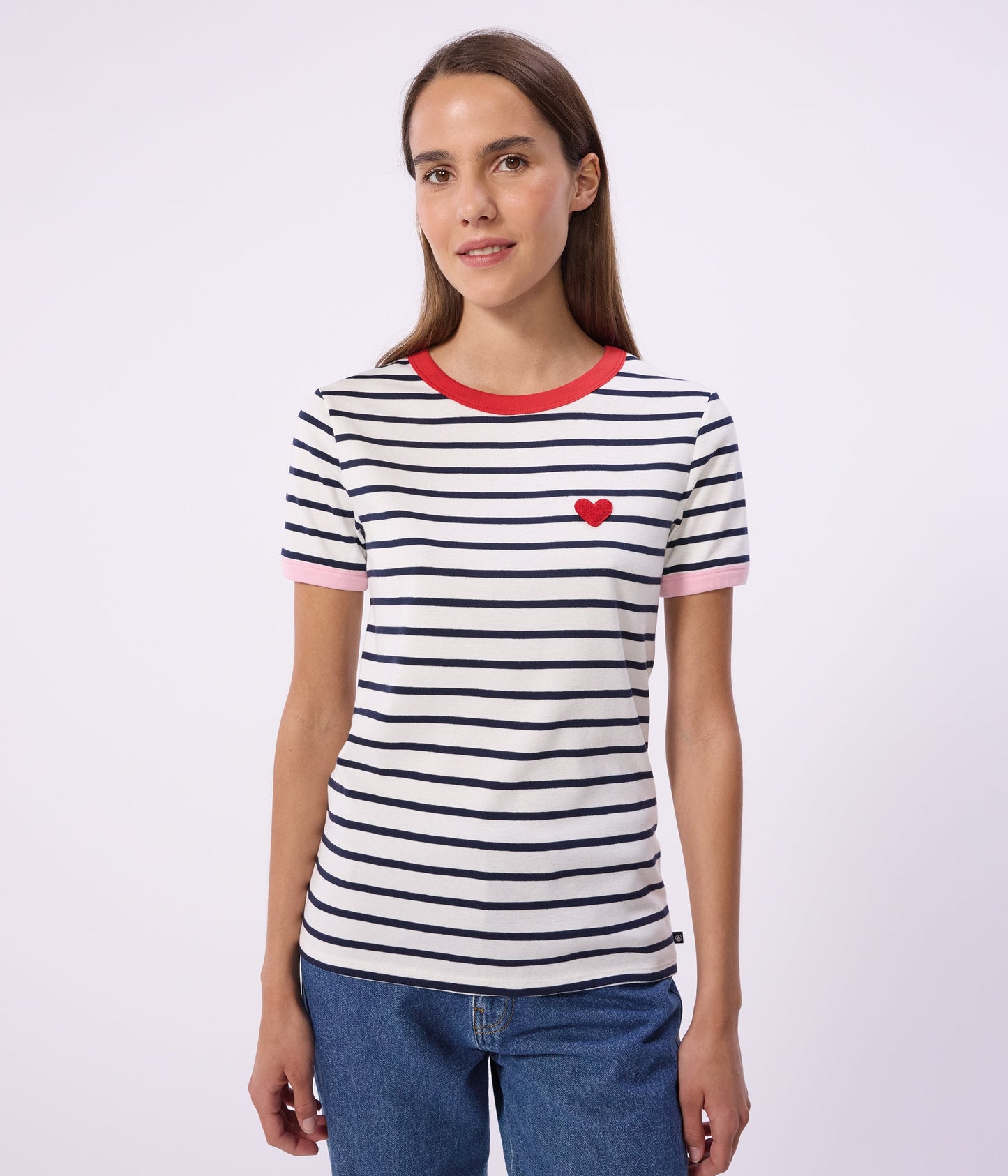 Tee-shirt femme en coton manches courtes – J1
