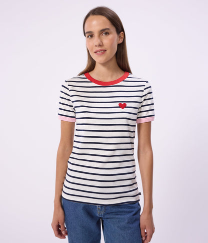 Tee-shirt femme en coton manches courtes – J1