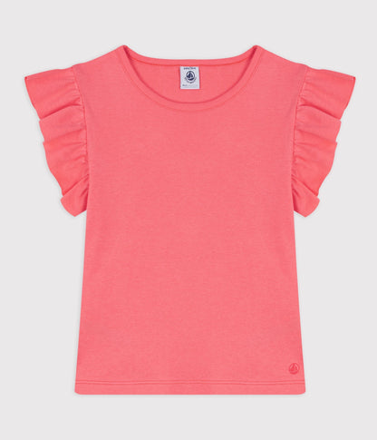 Tee-shirt enfant manches courtes en coton uni – F1
