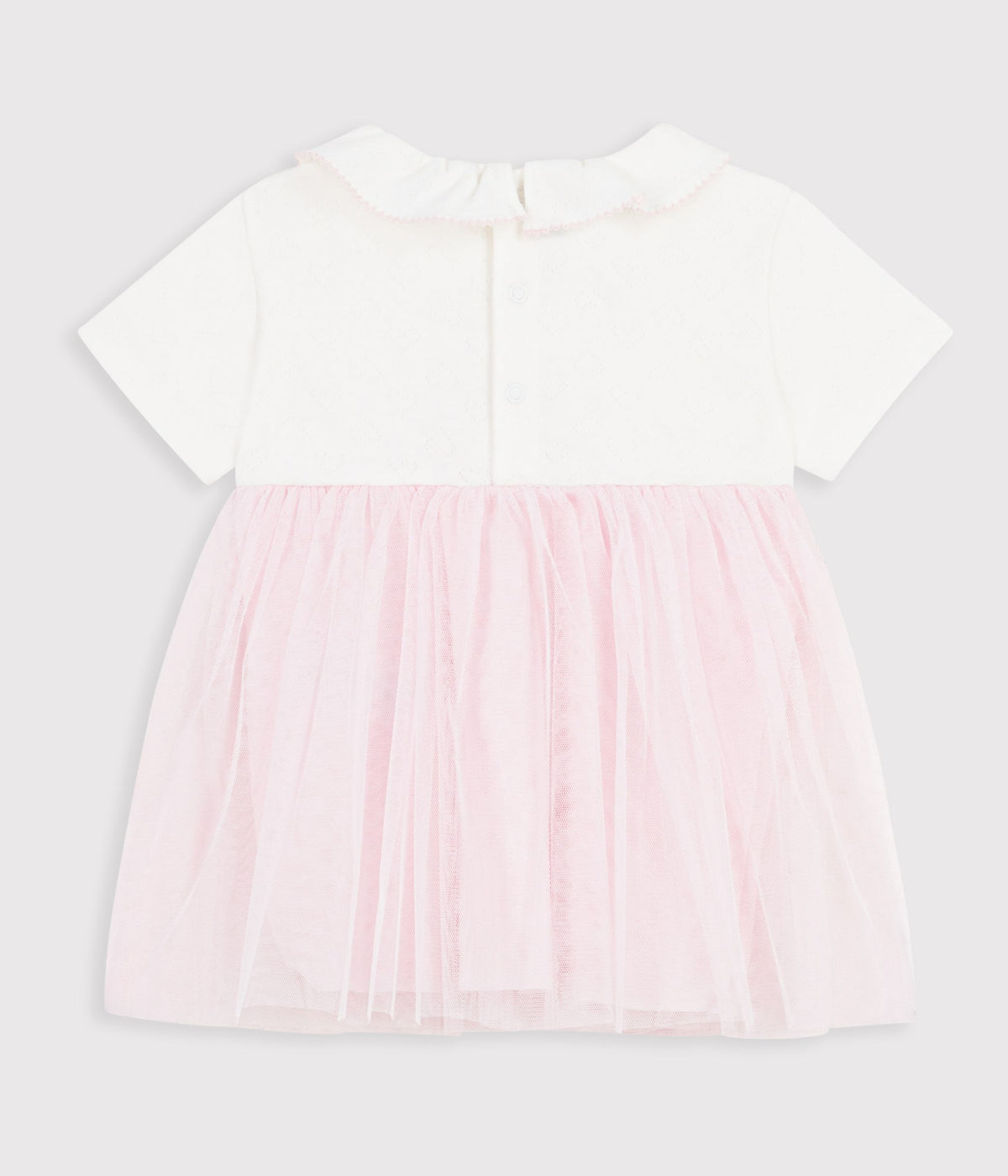 Robe bébé bi-matière manches courtes
