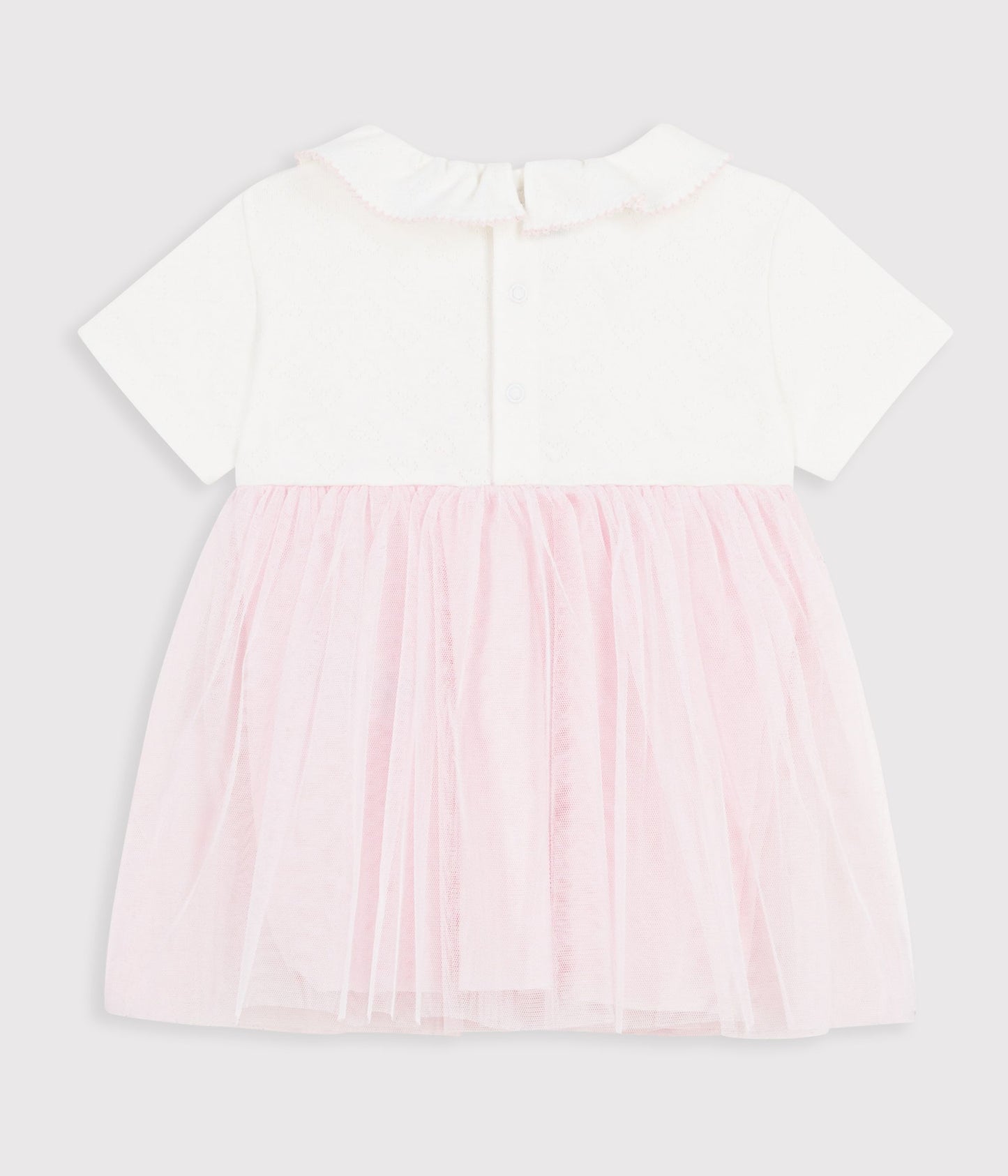 Robe bébé bi-matière manches courtes