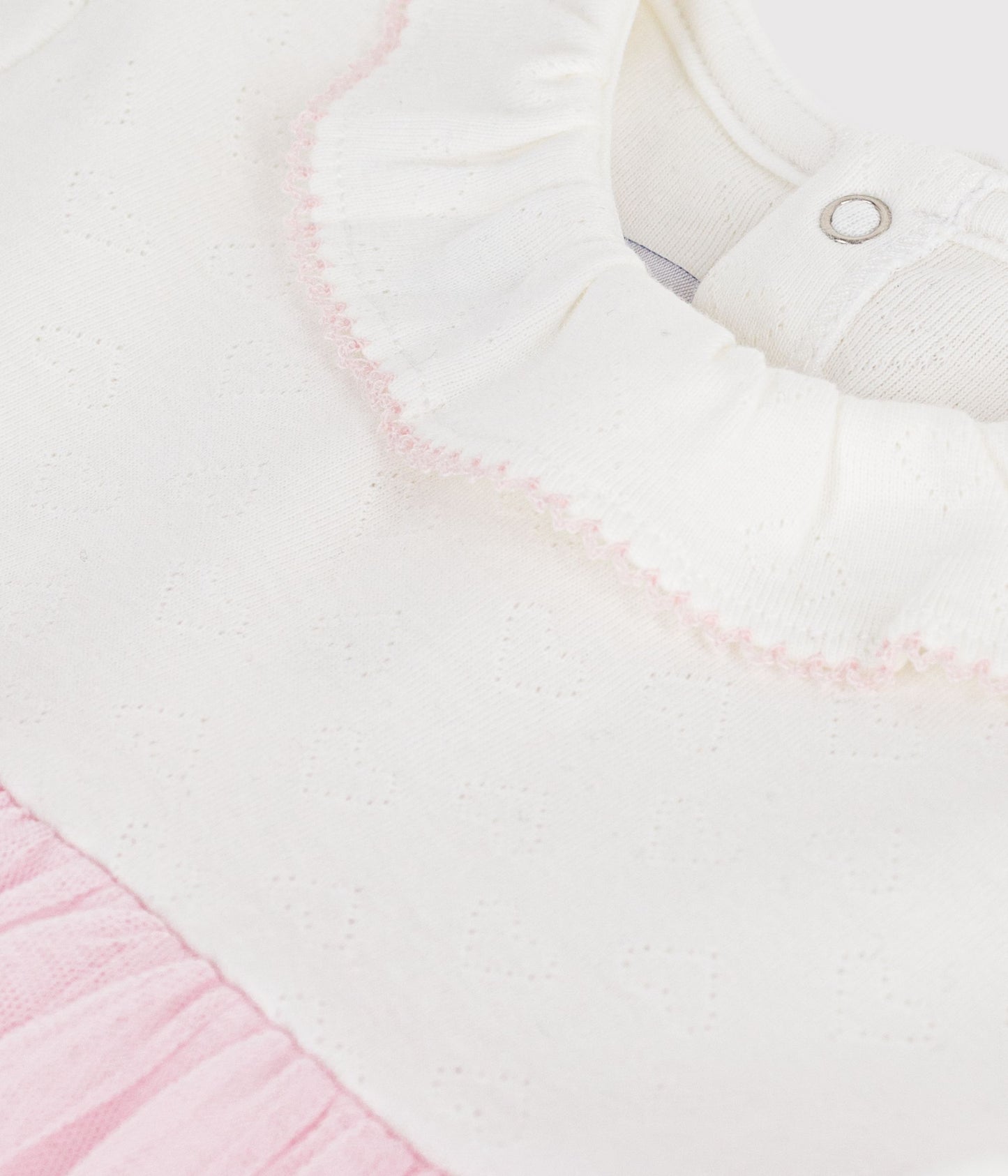 Robe bébé bi-matière manches courtes