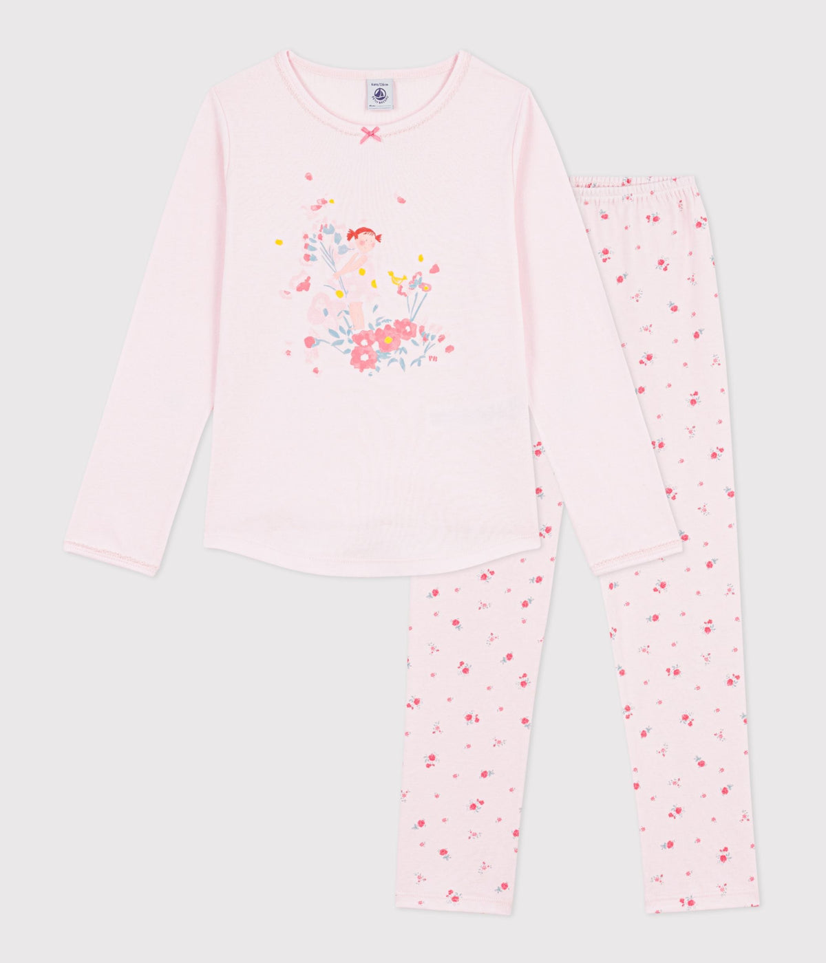 Pyjama enfant en coton à motif fleuri – F1