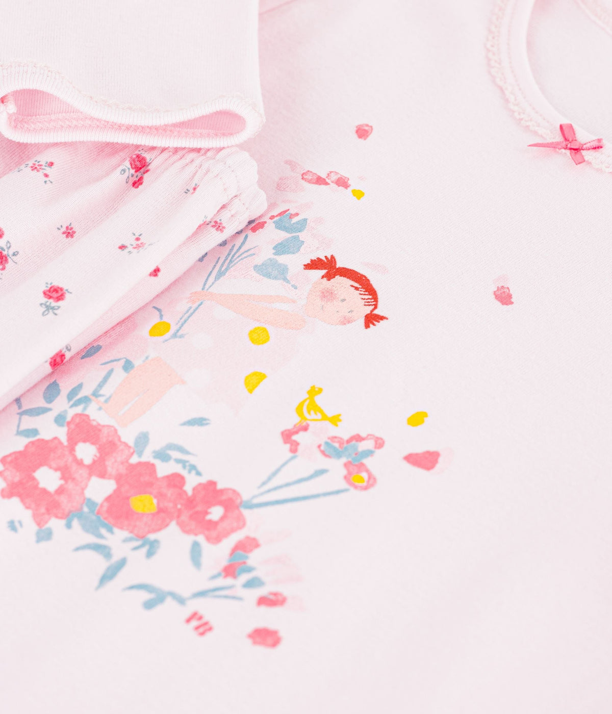 Pyjama enfant en coton à motif fleuri – Z1
