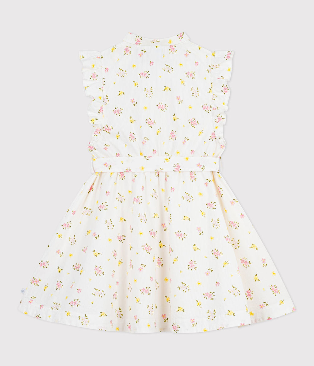 Robe sans manches enfant en coton imprimée fleurs – D1