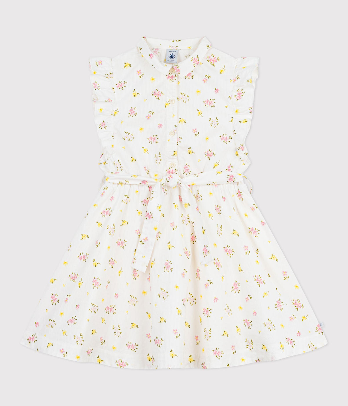 Robe sans manches enfant en coton imprimée fleurs – F1