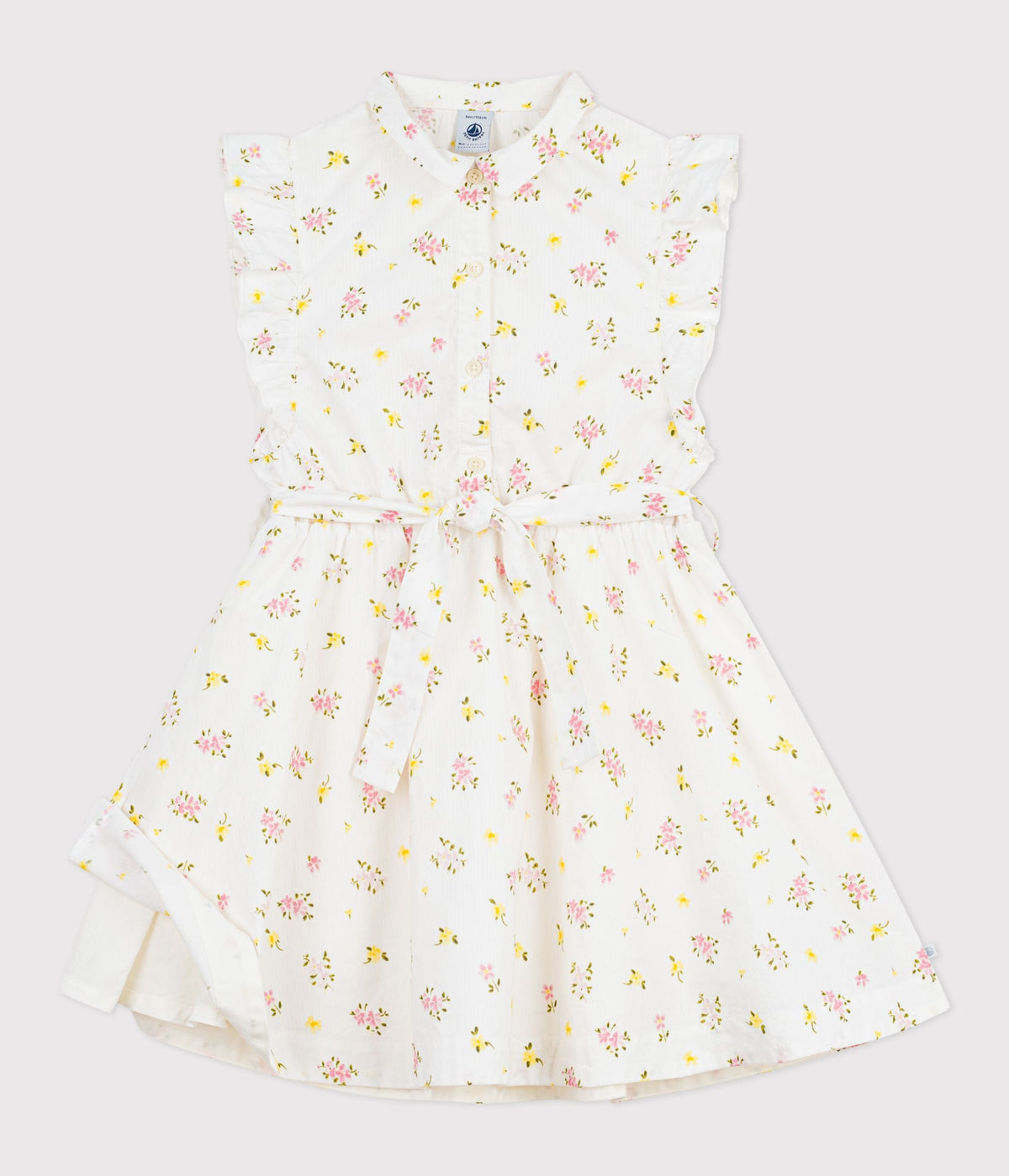 Robe sans manches enfant en coton imprimée fleurs – F2