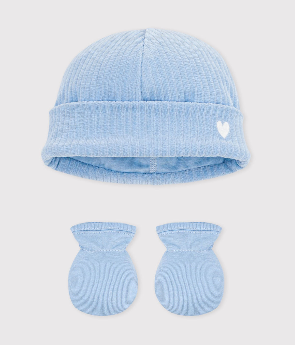 Lot de bonnet et moufles bébé en coton – F1