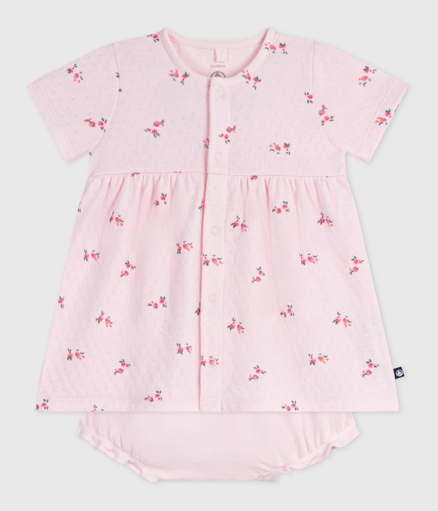 Robe bébé en coton imprimé fleurs avec son bloomer – F2