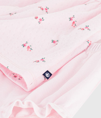 Robe bébé en coton imprimé fleurs avec son bloomer – Z1