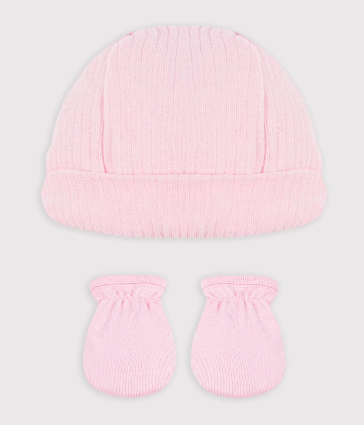 Lot de bonnet et moufles bébé en coton – D1