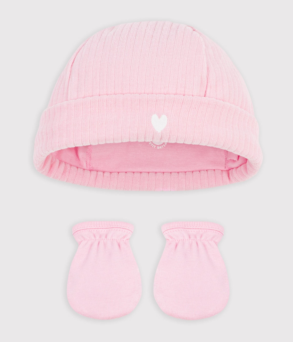 Lot de bonnet et moufles bébé en coton – F1