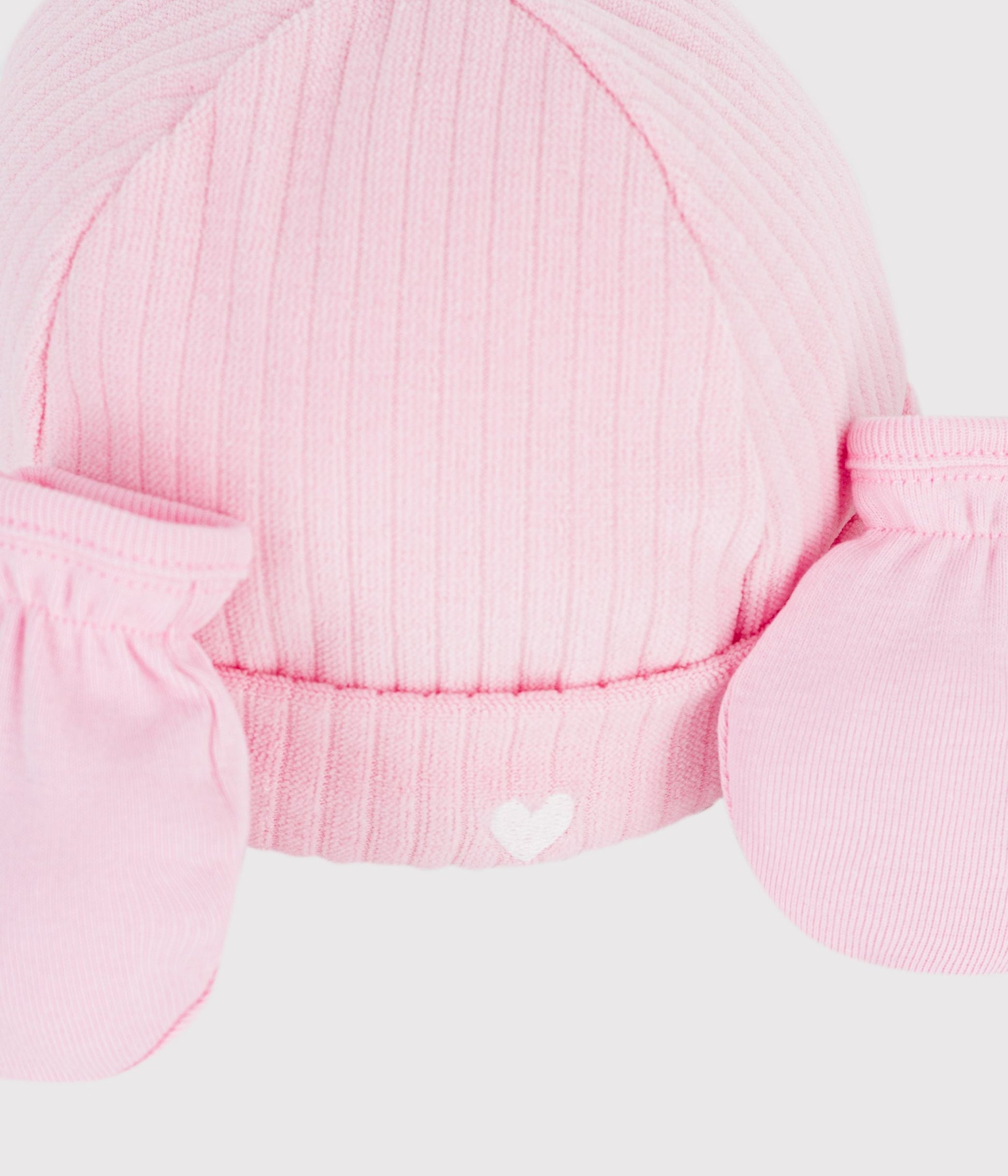 Lot de bonnet et moufles bébé en coton – Z1