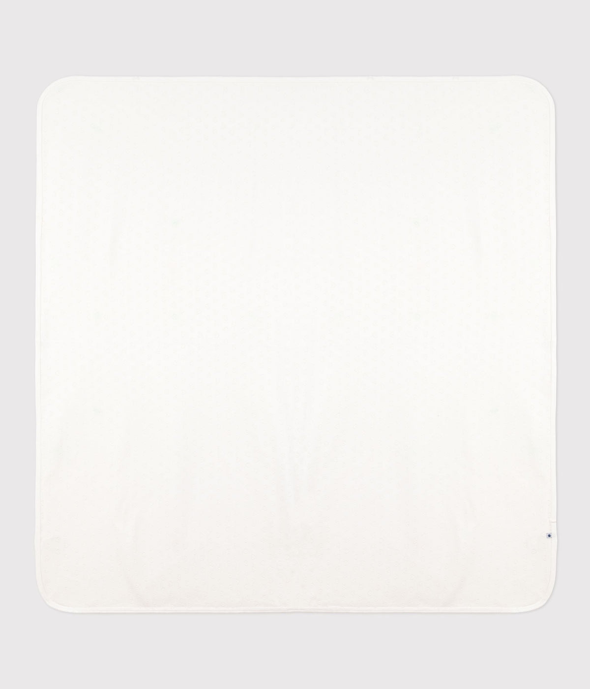 Couverture légère naissance en coton ajouré cœur uni – F1