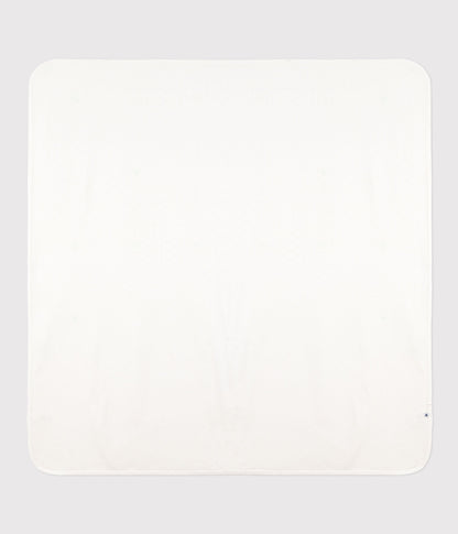 Couverture légère naissance en coton ajouré cœur uni – F1