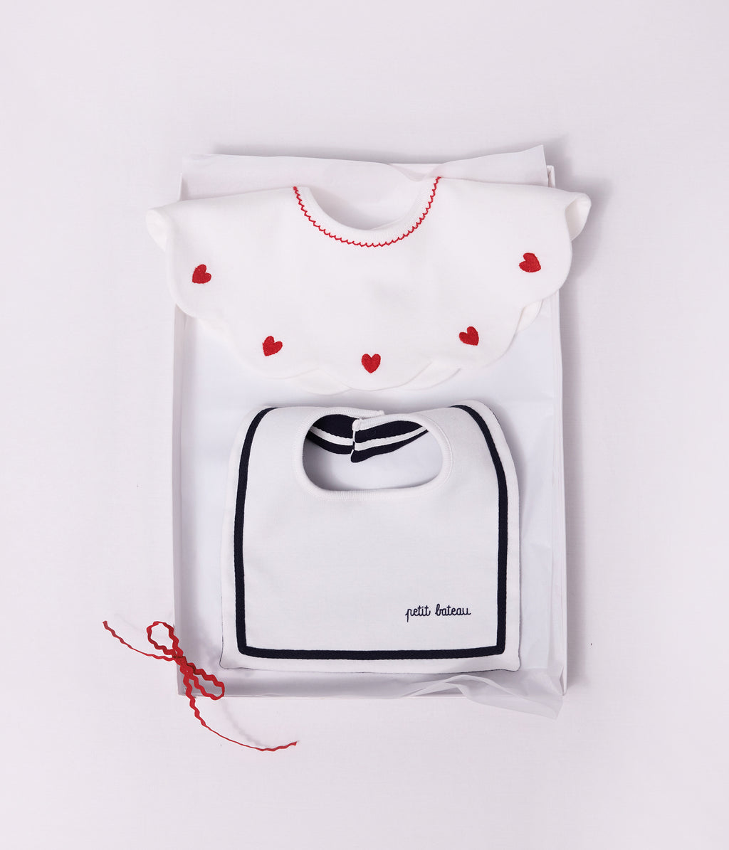 bavoir bebe en coton avec tresse