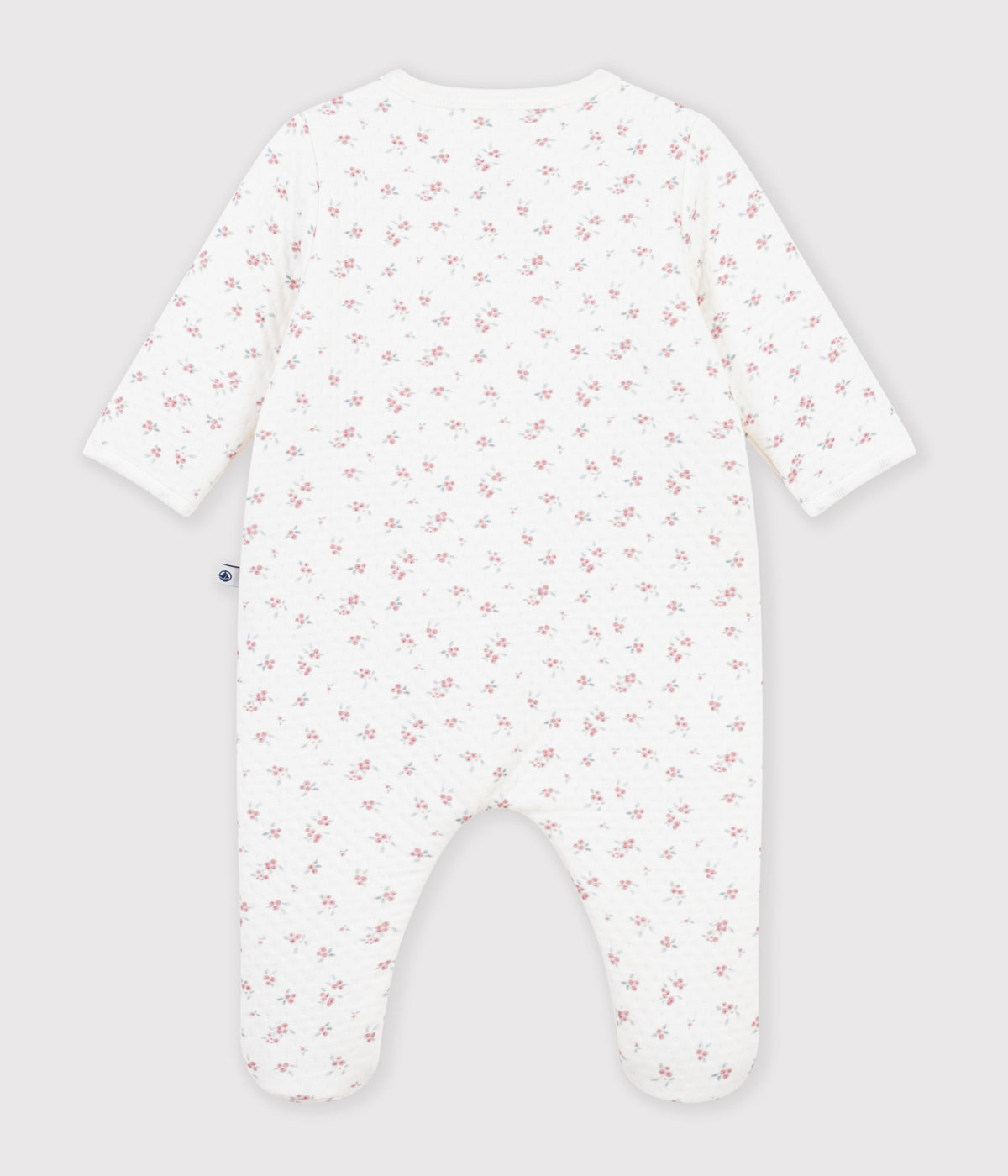 pyjama bebe en tubique imprime a fleurs blanc