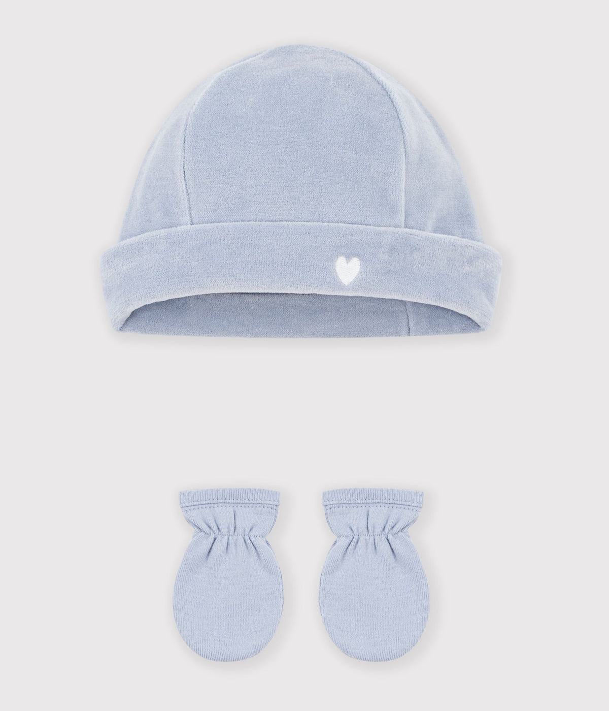 lot de bonnet et moufles bebe uni