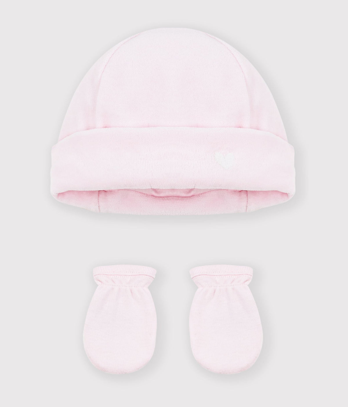 lot de bonnet et moufles bebe uni multicouleur