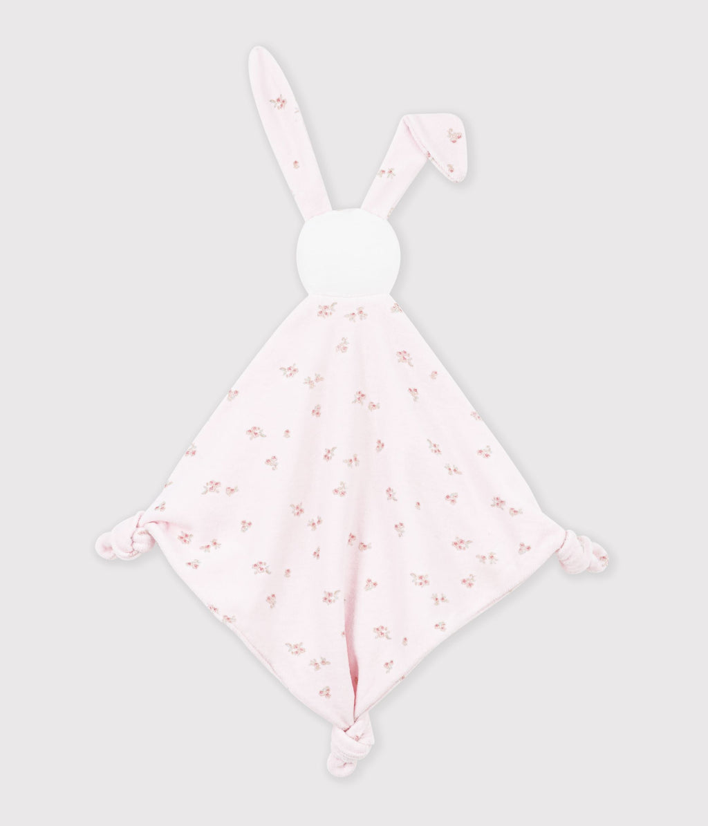 doudou bebe en coton imprime a fleurs