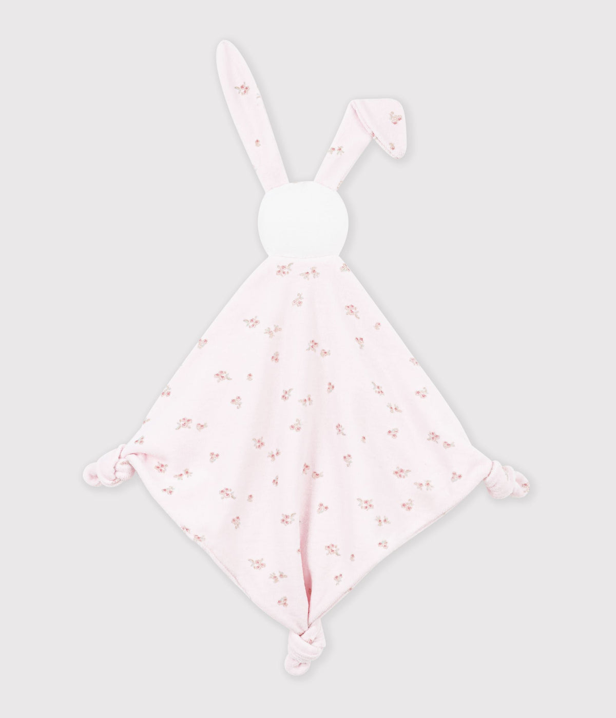 doudou bebe en coton imprime a fleurs