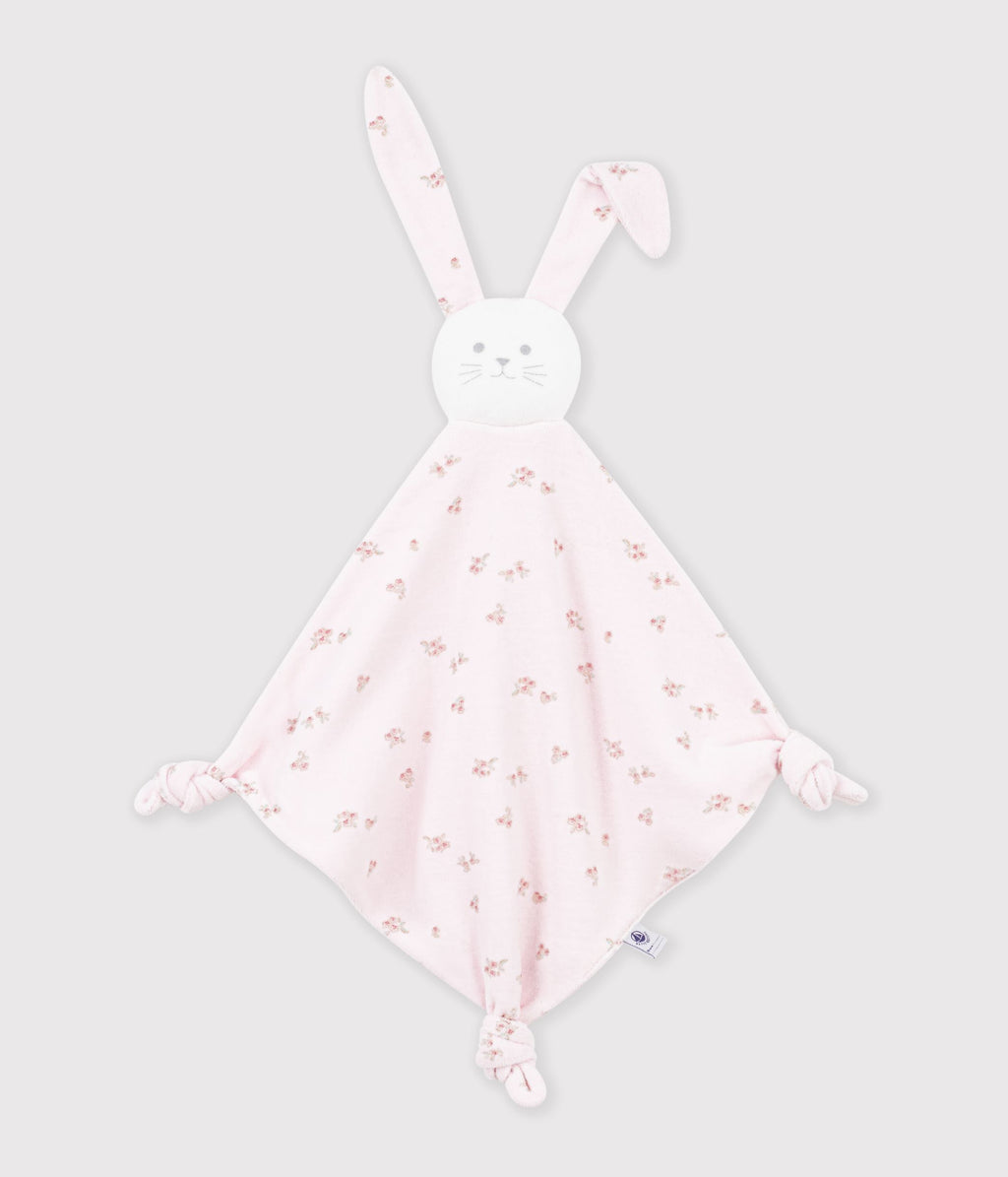 doudou bebe en coton imprime a fleurs