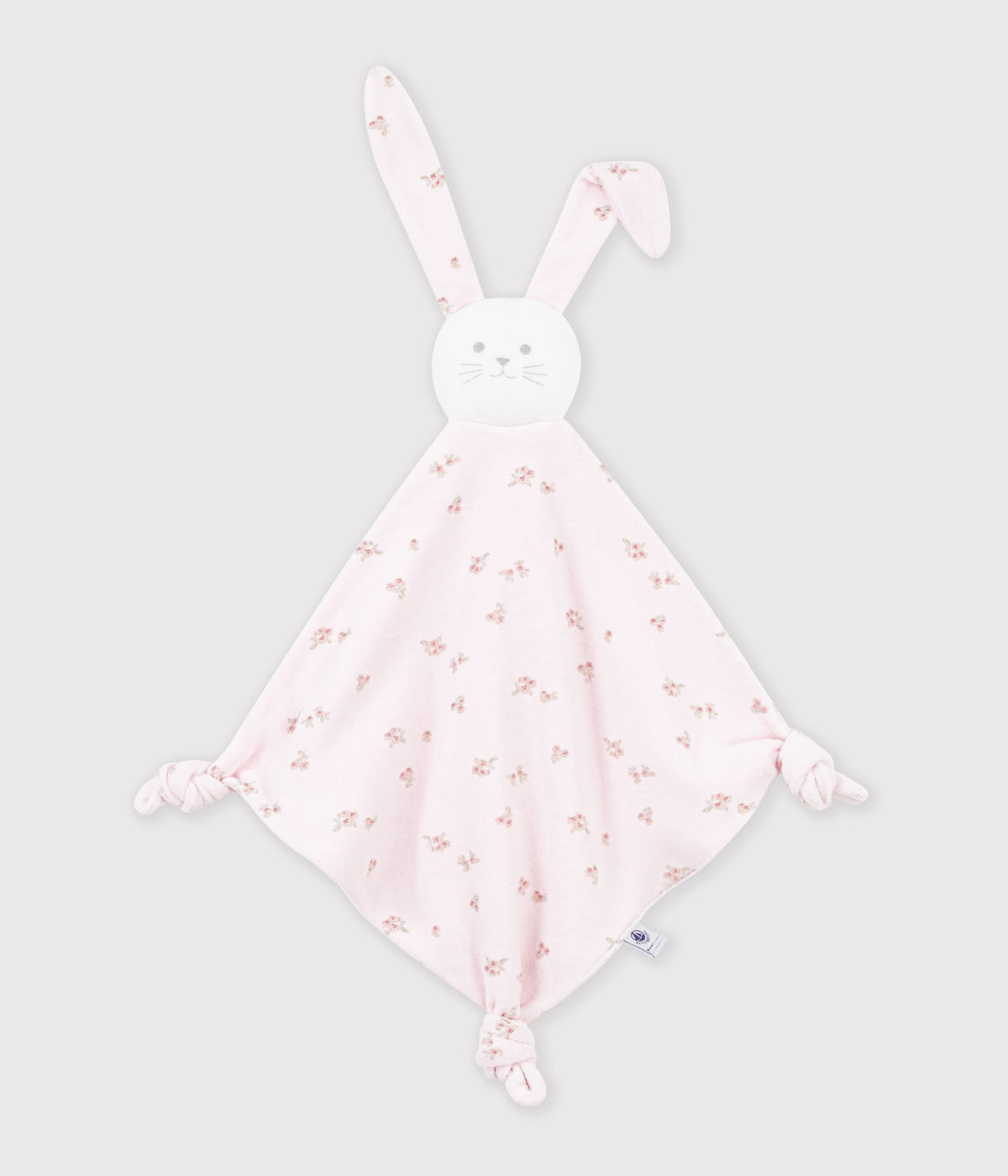 doudou bebe en coton imprime a fleurs