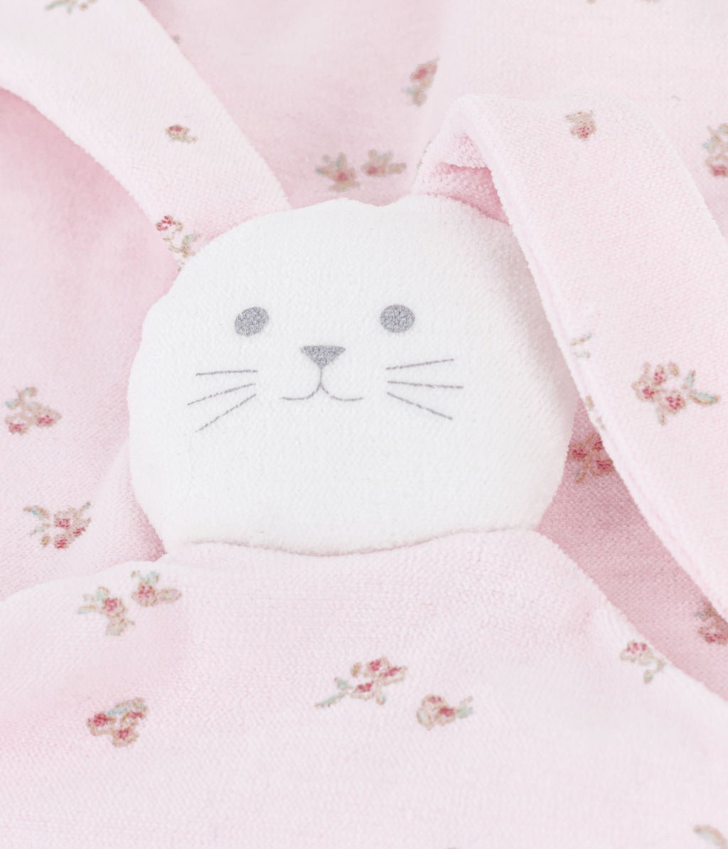 doudou bebe en coton imprime a fleurs