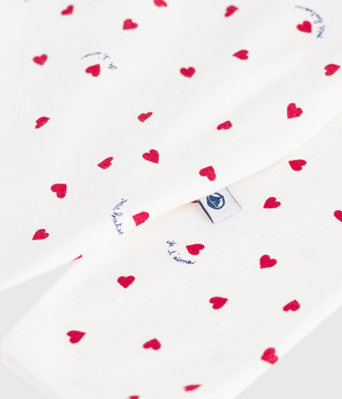 pyjama bebe en coton imprime a petits coeurs