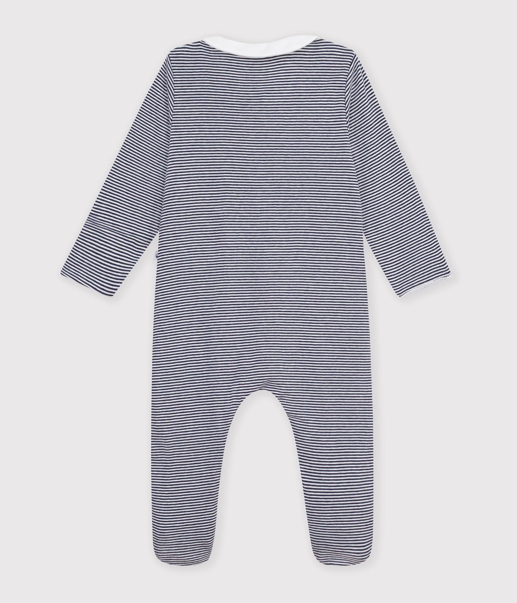 pyjama bebe en coton imprime a rayures