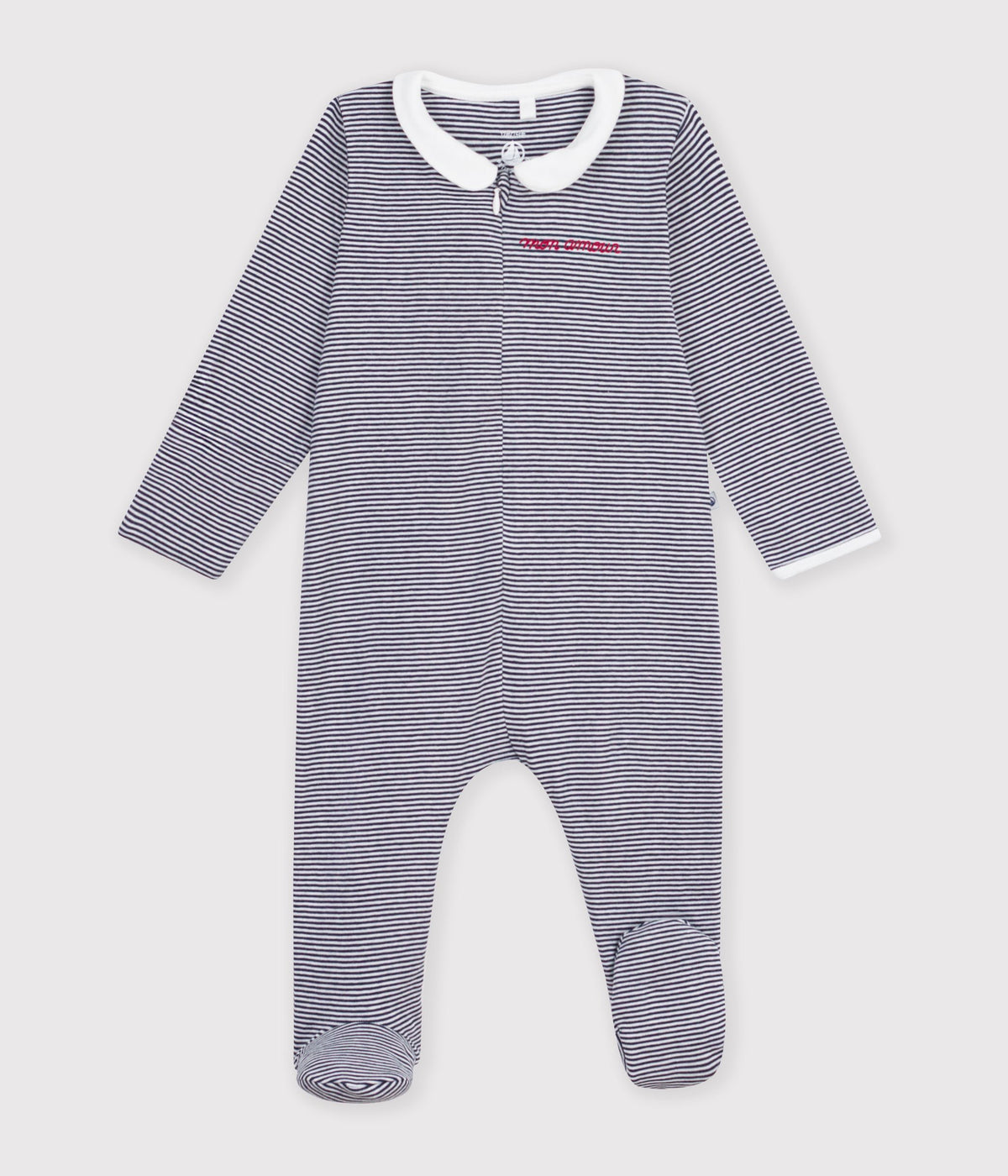 pyjama bebe en coton imprime a rayures