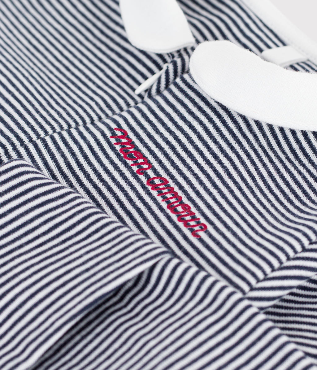 pyjama bebe en coton imprime a rayures