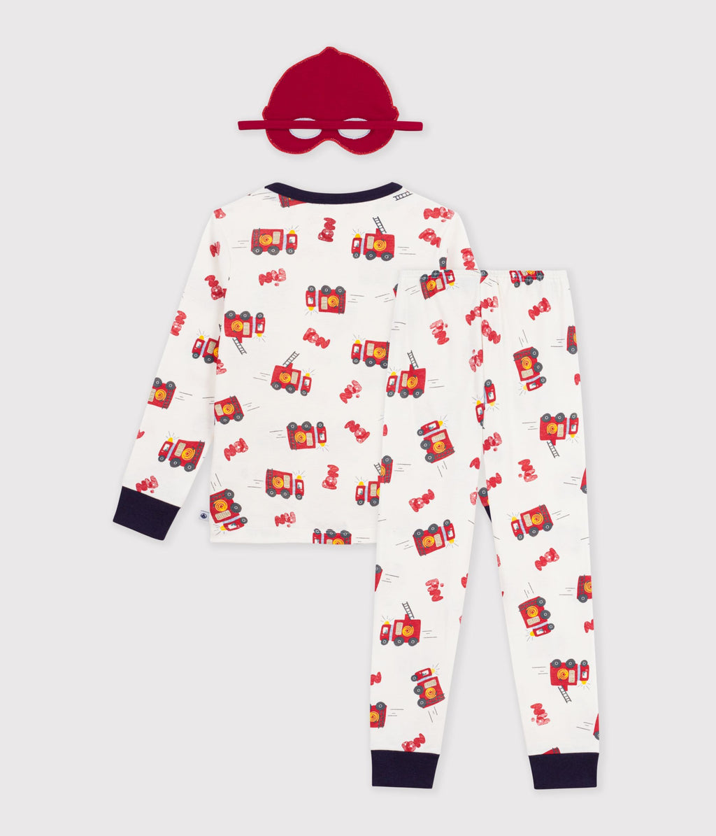 pyjama deguisement pompier enfant en coton