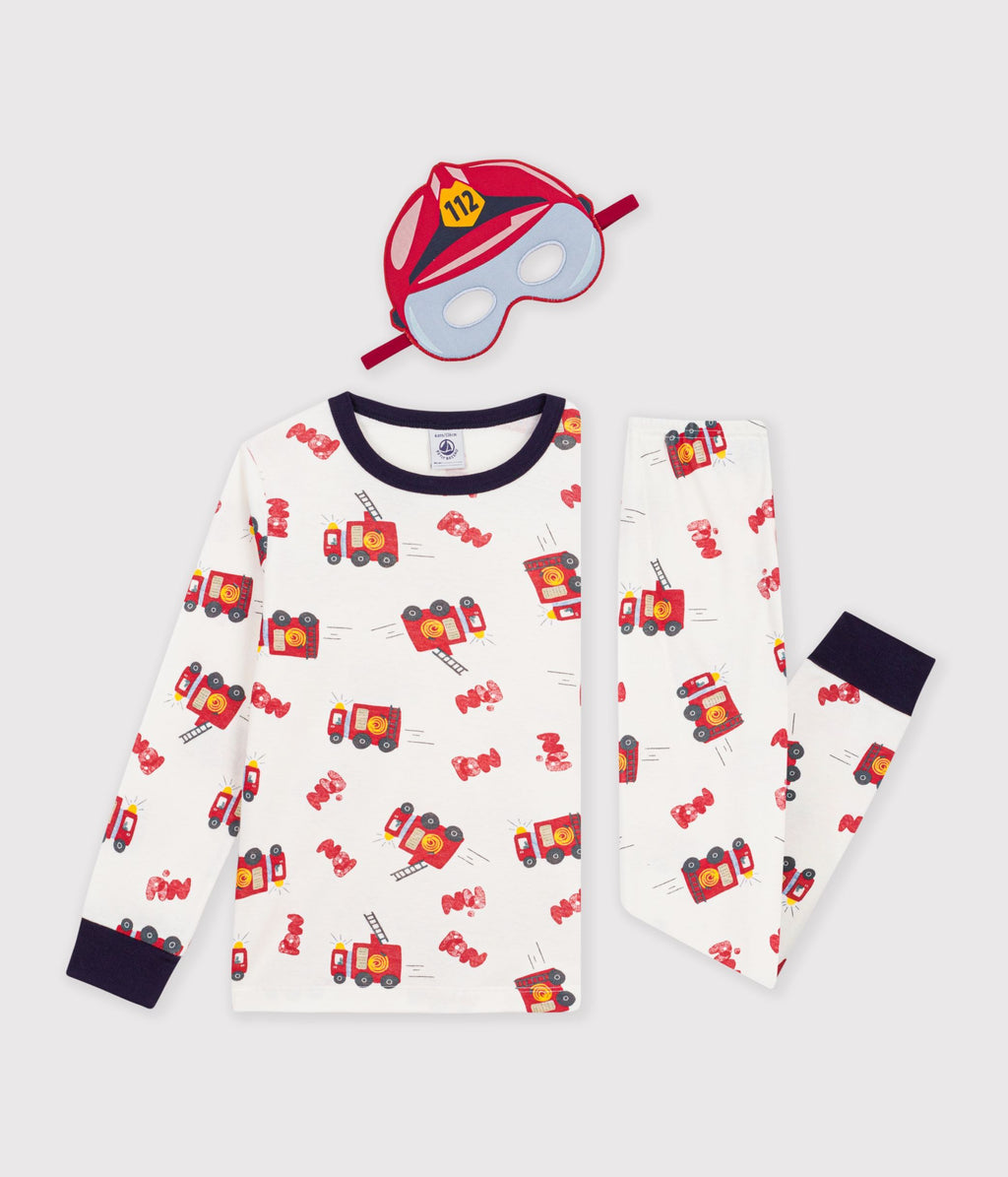 pyjama deguisement pompier enfant en coton