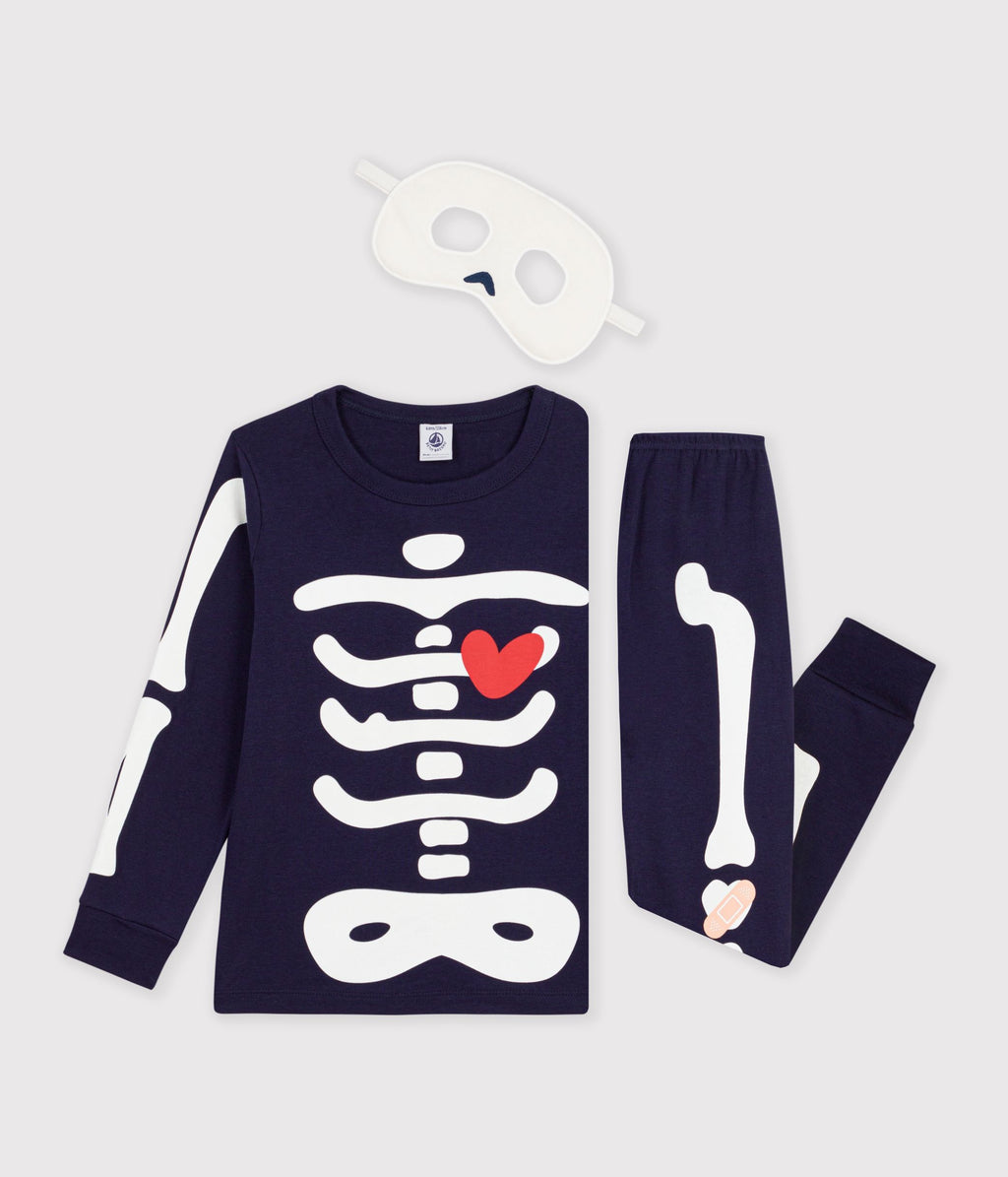 pyjama deguisement squelette enfant en coton